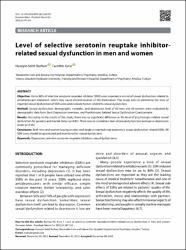 Level of selective serotonin reuptake inhibitorrelated sexual